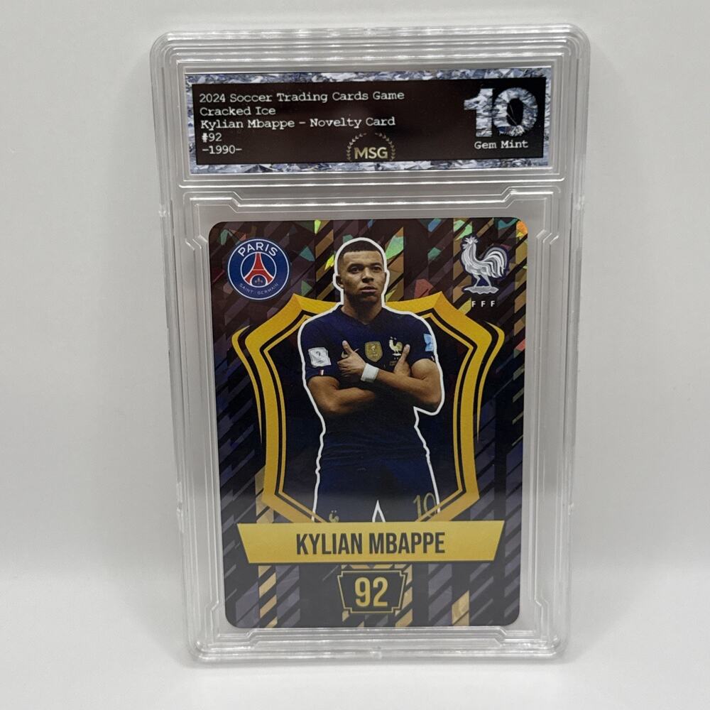 Kylian Mbappe Holo Foil Soccer Card 2024 Graded 10 Paris Saint Germain PSG